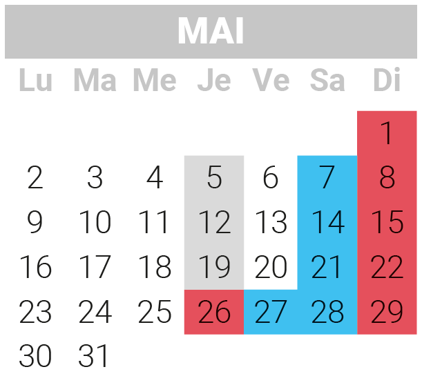 mai 2022 calendrier La Luce 2022 mai